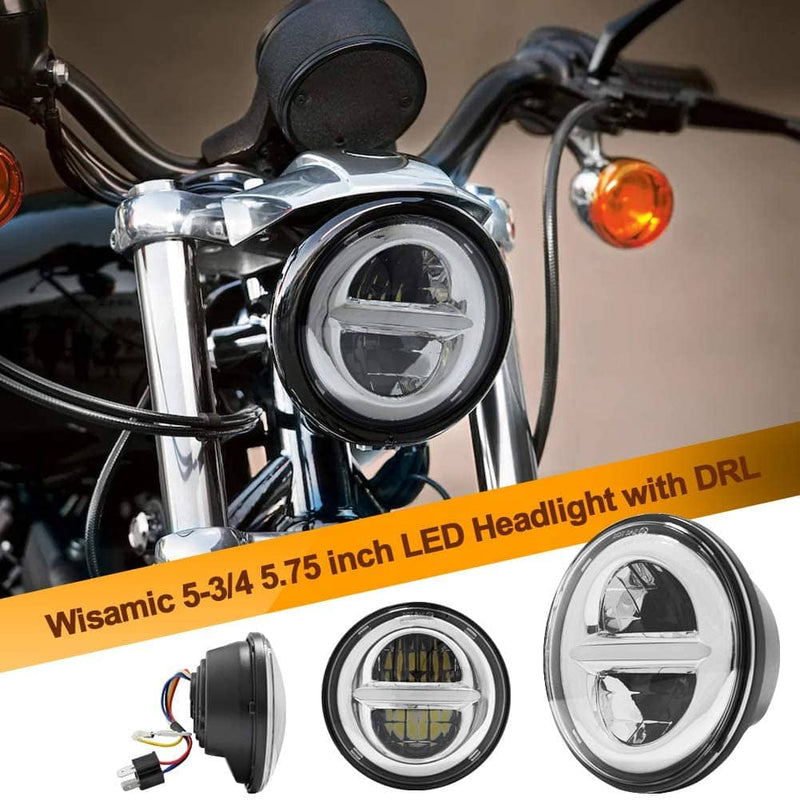 wisamic led headlight on motorcycle