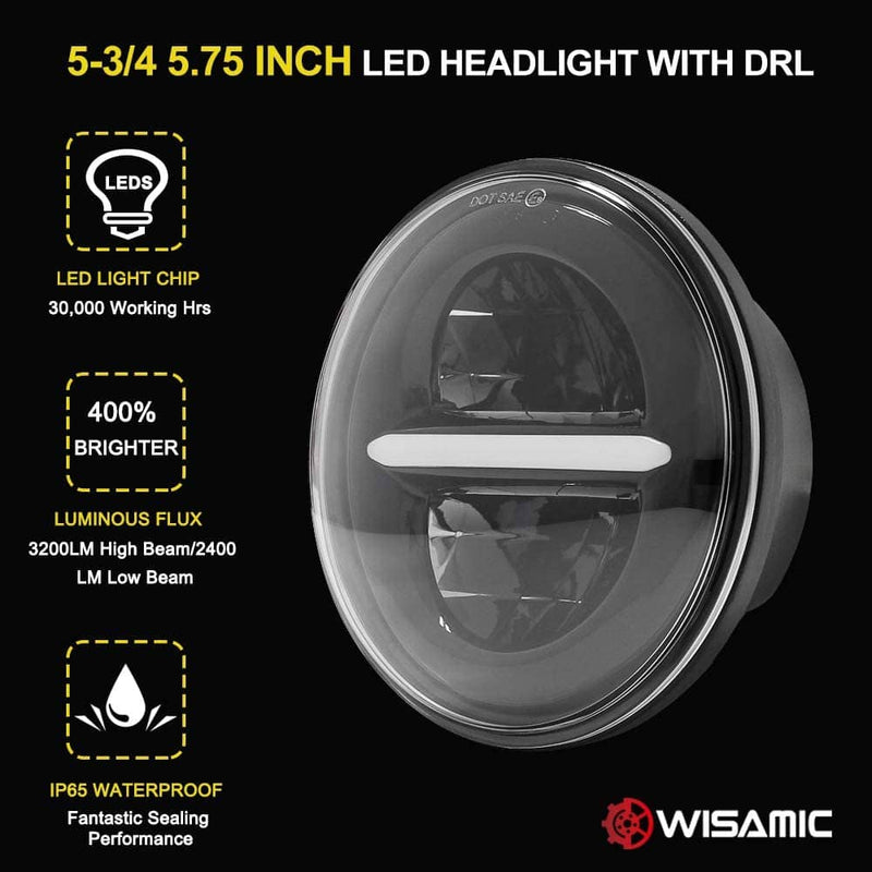 wisamic 5-3/4 led headlight